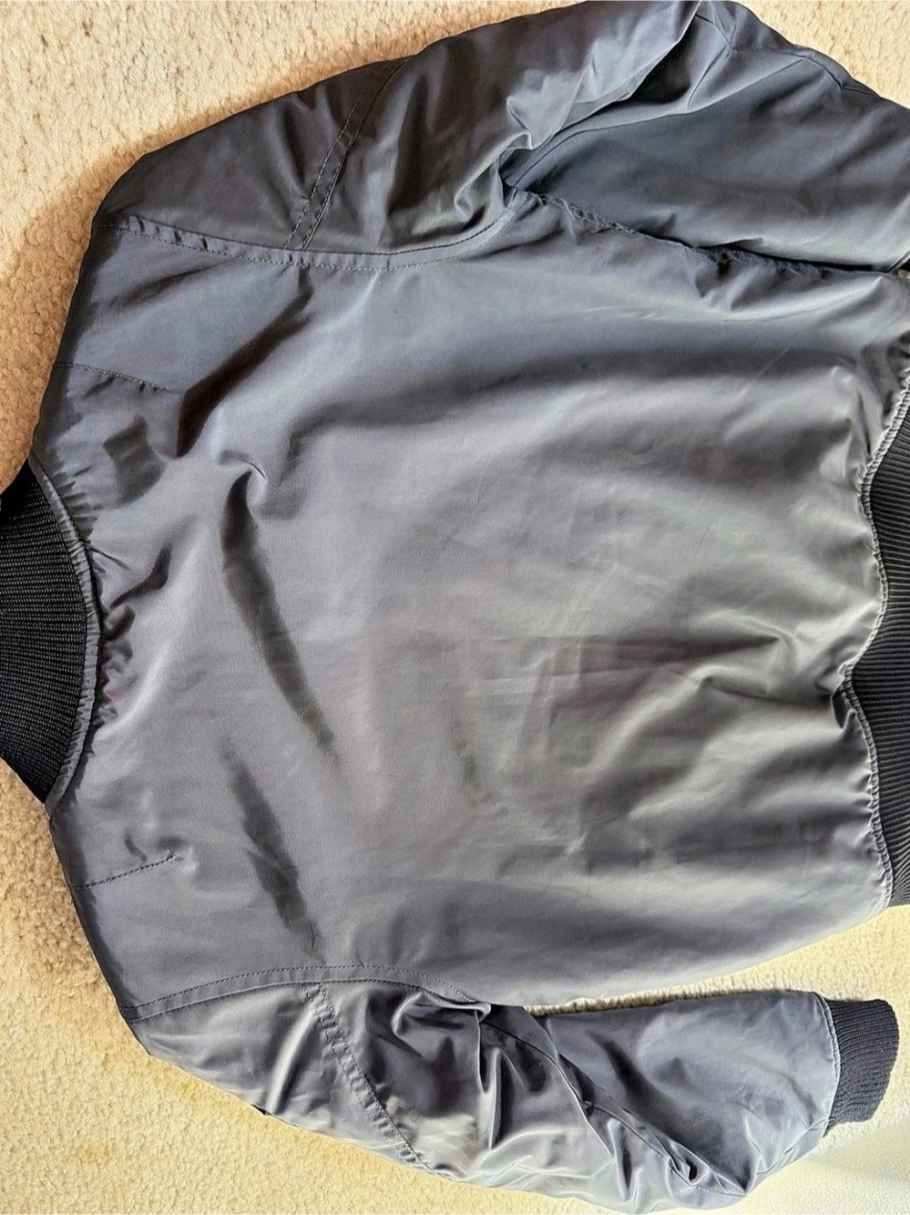Calvin Klein Jeans Gray Bomber Jacket Size Medium